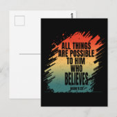 ALLES IS MOGELIJK VOOR HEM DIE GELOOFT BRIEFKAART (Voorkant / Achterkant)