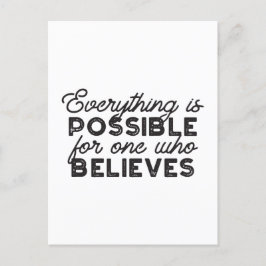 Alles is mogelijk voor iemand die gelooft briefkaart