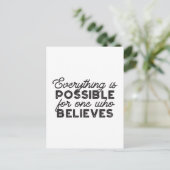 Alles is mogelijk voor iemand die gelooft briefkaart (Staand voorkant)