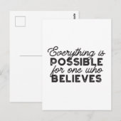 Alles is mogelijk voor iemand die gelooft briefkaart (Voorkant / Achterkant)