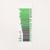 Alles is Muziek Groen Geluid Barcode Monogram Yogamat (Voorkant)