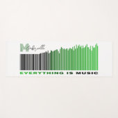 Alles is Muziek Groen Geluid Barcode Monogram Yogamat (Voorkant (horizontaal))