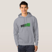Alles is muziek Groene Tekst Barcode Equalizer Hoodie (Voorkant volledig)