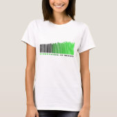 Alles is muziek Quote Green Barcode Equalizer T-shirt (Voorkant)