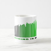 Alles is Muziek Tekst Groene Barcode Song Player Koffiemok (Center)