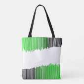 Alles is Muziek Tekst Groene Barcode Song Player Tote Bag (Achterkant)