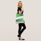 Alles is Muziek Tekst Groene Barcode Song Player Tote Bag (Op model)