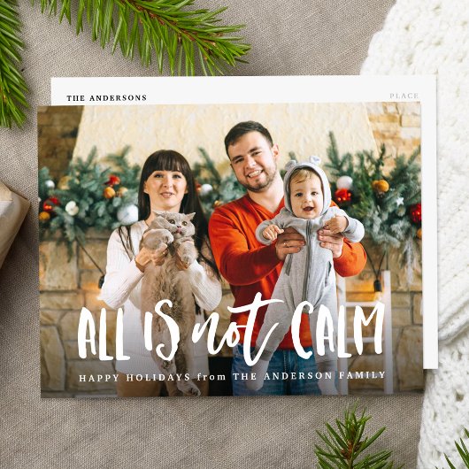 Alles is niet kalm | Foto van Funny Feestdagenkaart