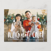 Alles is niet kalm | Foto van Funny Feestdagenkaart (Voorkant)
