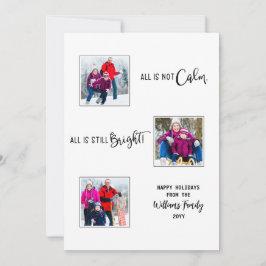 Alles is niet kalm maar nog steeds helder. Foto 5 Feestdagenkaart