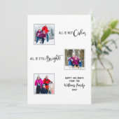 Alles is niet kalm. Nog steeds helder. Feestdagenkaart (Staand voorkant)