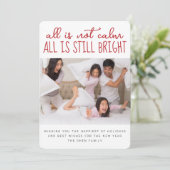 Alles is niet rustig Alles is nog steeds helder Gr Feestdagenkaart (Staand voorkant)