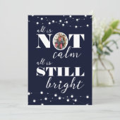 Alles is NIET rustig Grappige Familie Foto's Feestdagenkaart (Staand voorkant)