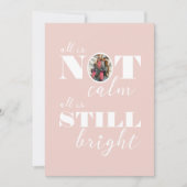 Alles is NIET rustig Grappige gezelfamiliefoto's Feestdagenkaart (Voorkant)