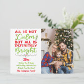 Alles is niet rustig maar alles is helder 2025 Fot Feestdagenkaart (Staand voorkant)