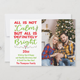 Alles is niet rustig maar alles is helder 2025 Fot Feestdagenkaart