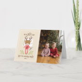 Alles is niet rustig Schattige rendier foto gevouw Kaart (Voorkant)