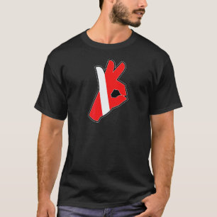 Alles is Ok duik signaal duik vlag  Scuba Duik T-shirt