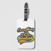 Alles is onder controle bagagelabel (Voorkant (verticaal))