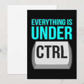 Alles is onder controle computertechnologie bedankkaart (Voorkant / Achterkant)