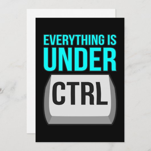 Alles is onder controle computertechnologie bedankkaart (Voorkant / Achterkant)