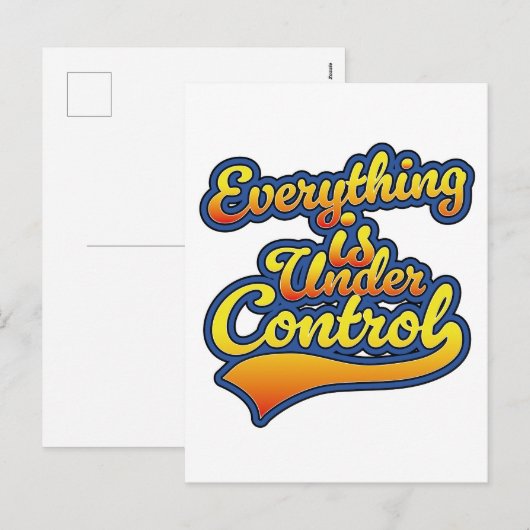 Alles is onder controle feestdagenkaart (Voorkant / Achterkant)