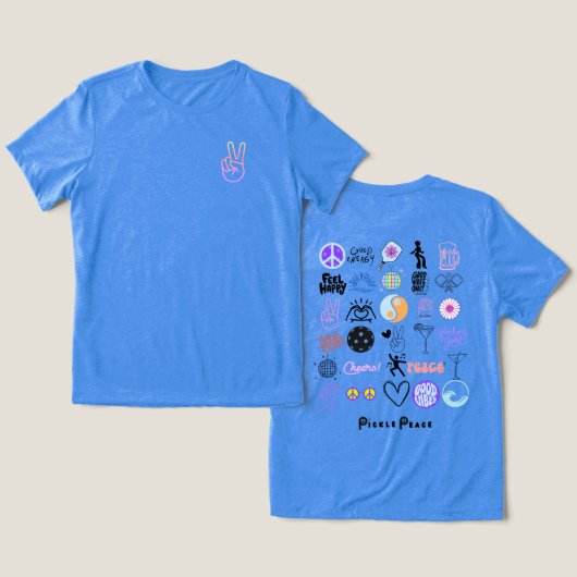 Alles is piksblauw Tri-Blend shirt (Ontwerp Voorkant & Achterkant)