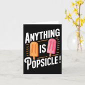 Alles is Popsicle Cool Summer Ice Cream Pattern Kaart (Gele Bloem)