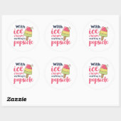 Alles is populair grappig Ice Cream Lover Puns Ronde Sticker (Vel)