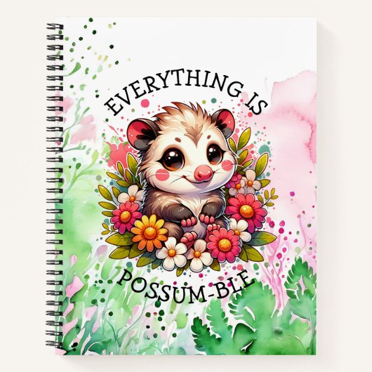 Alles is possum-ble | Inspirerend woordspeling Notitieboek (Voorkant)