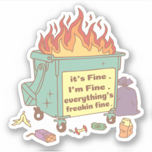 Alles is prachtig vinyl Sticker