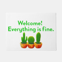 Alles is prima Cactus Doormat
