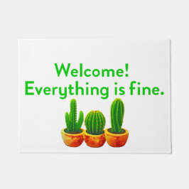 Alles is prima Cactus Doormat Deurmat