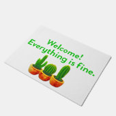 Alles is prima Cactus Doormat Deurmat (Schuin)