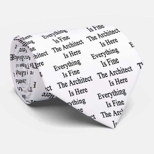 Alles is prima, de architect is er. stropdas (Opgerold)