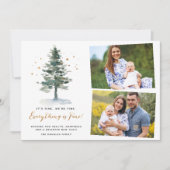 Alles is prima Funny Quote 2 Foto Feestdagenkaart (Voorkant)