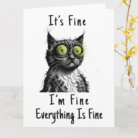 Alles is prima grote Kaart (Gele Bloem)