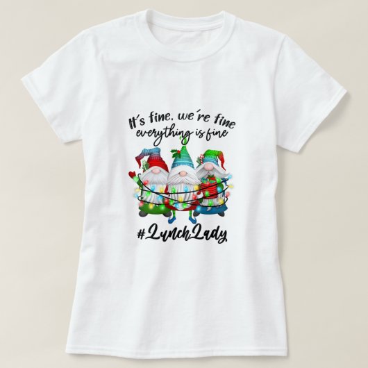 Alles is prima in de zin van mooie kerstavond t-shirt (Design voorkant)