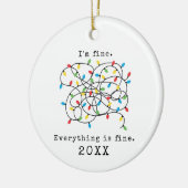 Alles is prima, leuk kerstfeest 2021 keramisch ornament (Links)