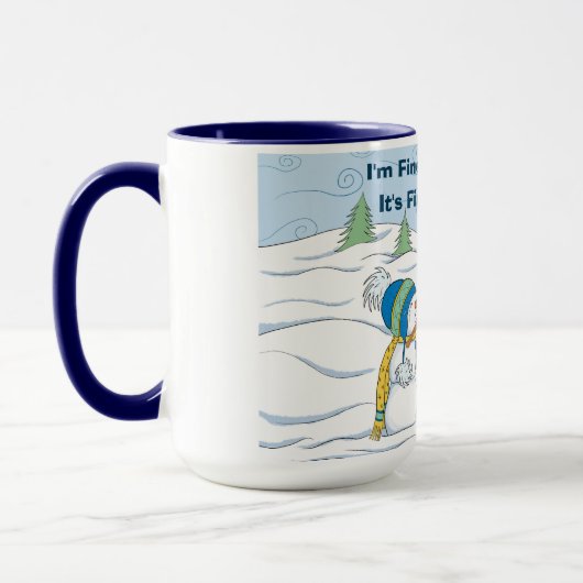 Alles is prima, maar goed, grappige Snowman. Mok (Links)