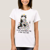Alles is prima met Cat Messy Kerstmis T-shirt (Voorkant)