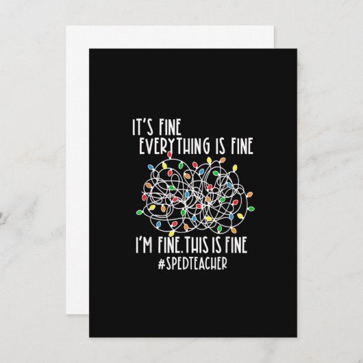 Alles is prima met kerstlampjes.  kaart (Voorkant / Achterkant)