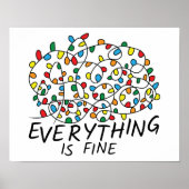 Alles is prima met kerstlampjes poster (Voorkant)