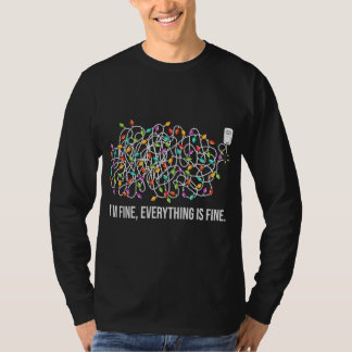 Alles is prima met kerstverlichting t-shirt