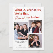 Alles is prima nieuwjaar 3 foto feestdagenkaart (Voorkant)