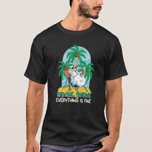 Alles is prima sneeuwpoplounger Vacation fl T-shirt (Voorkant)