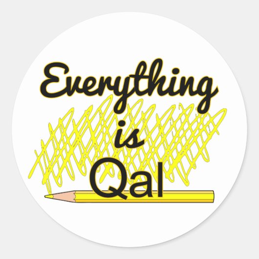 Alles is Qal Ronde Sticker (Voorkant)