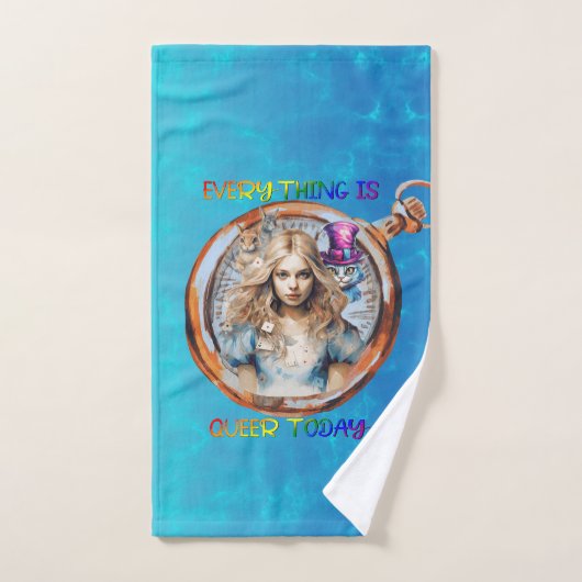 Alles is Queer Today - Alice in Wonderland Bad Handdoek (Handdoek)
