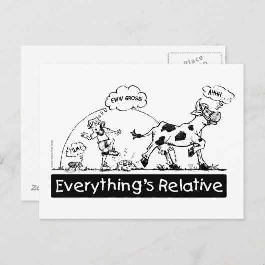 Alles is relatief briefkaart (Voorkant / Achterkant)