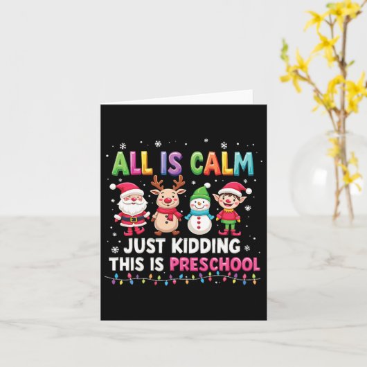 Alles is rust, grapje, dit is de kleuterschool Fun Kaart (Gele Bloem)